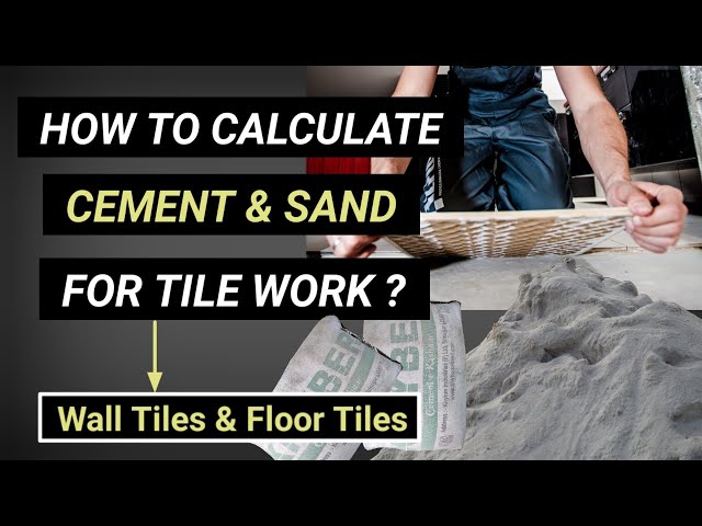 Video thumbnail for How to calculate Cement and sand for tile work? |for floor & wall |quantity surveying | Civil tutor