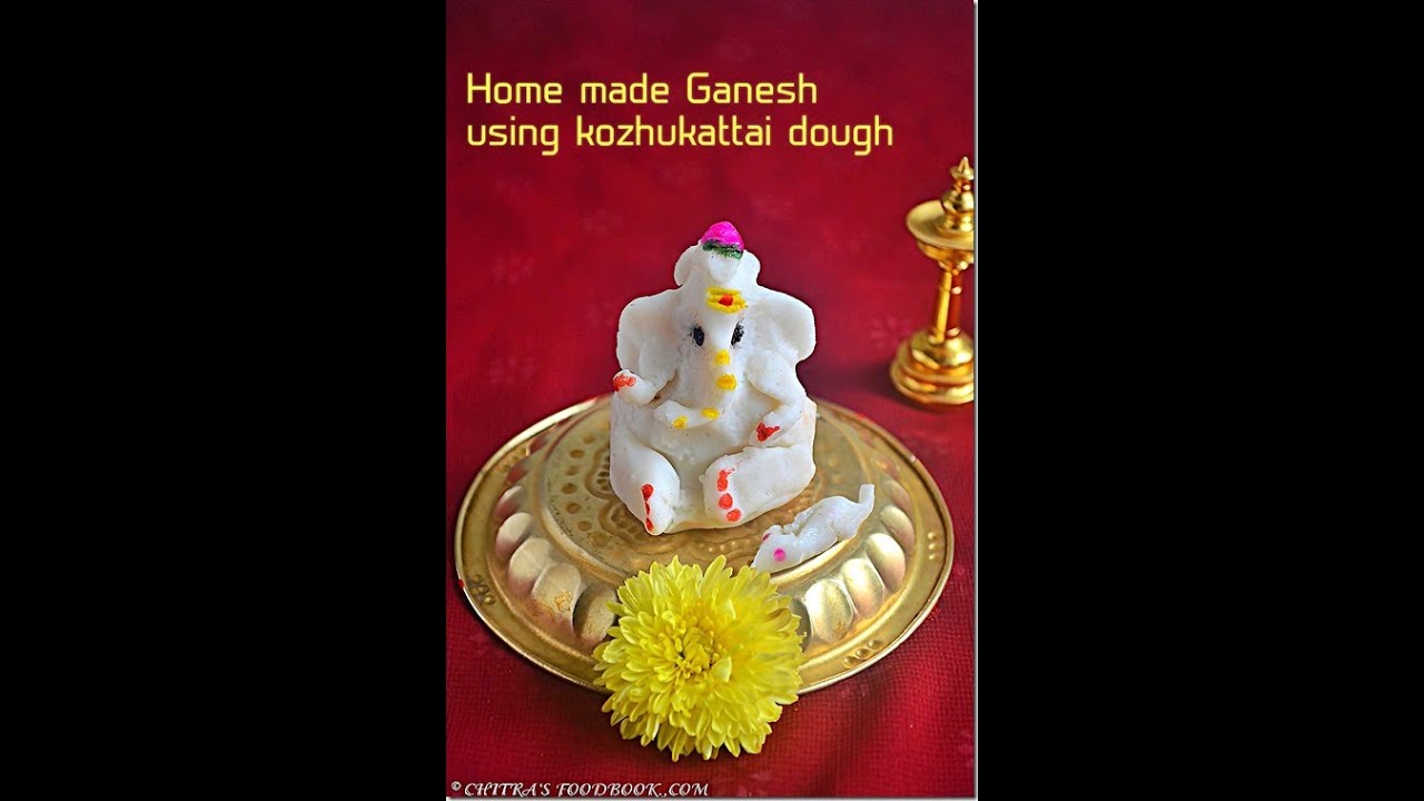 Video thumbnail for Homemade Ganesha using kozhukattai dough - Eco friendly Ganesha