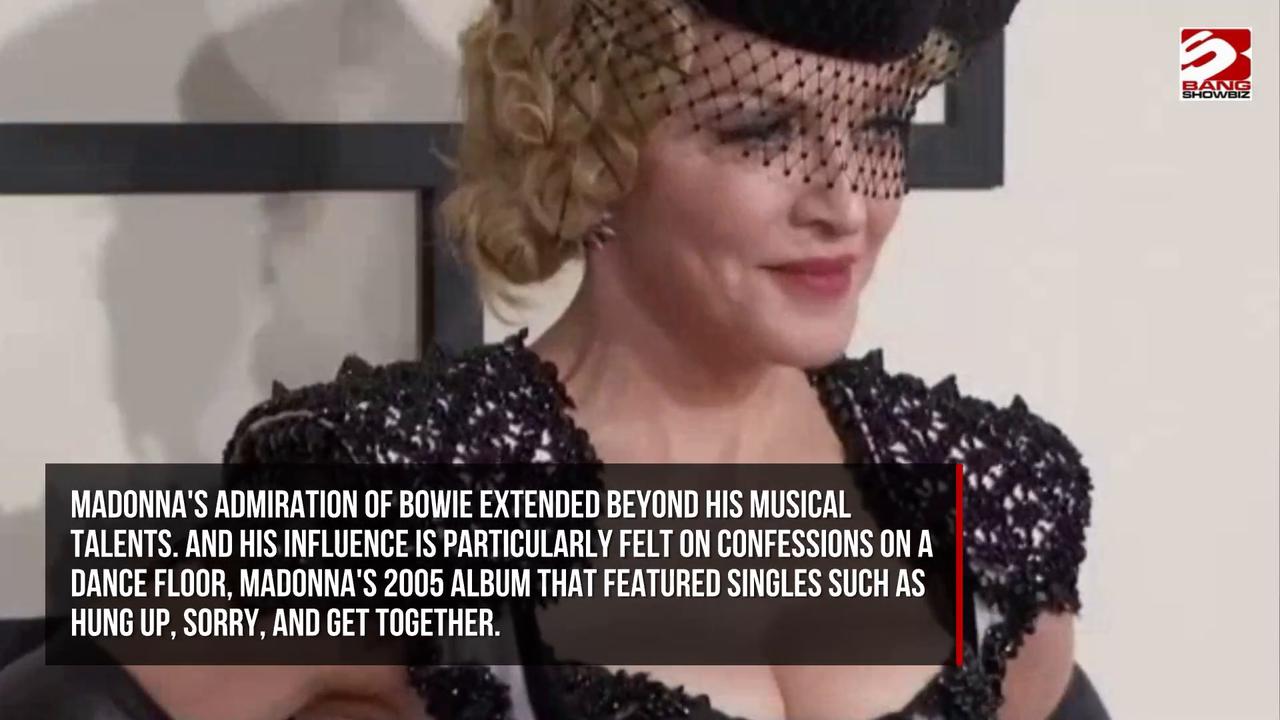 Video thumbnail for Pop icon Madonna reveals how David Bowie inspired her
