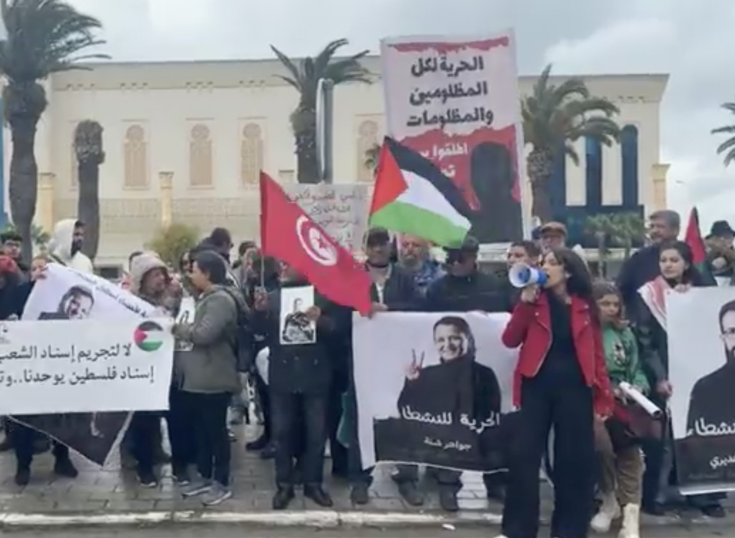 Video thumbnail for Protests in Tunisia over detention of Gaza flotilla activists