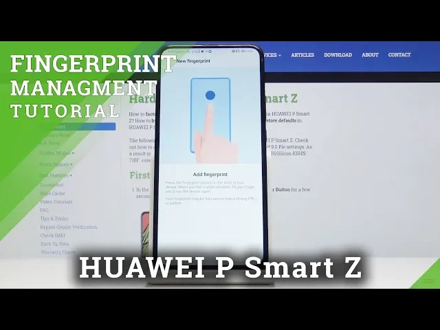 Video thumbnail for How to Set Up Fingerprint in HUAWEI P Smart Z – Fingerprint Sensor