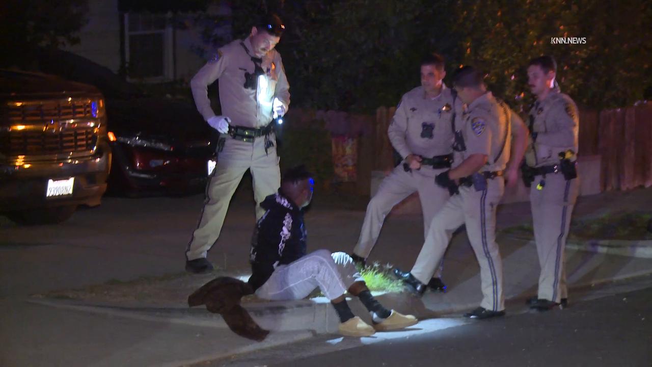 Video thumbnail for US, Los Angeles: Sierra Madre LAPD and CHP Pursuit of Armed Robbery Suspects Ends with Two Arrests.