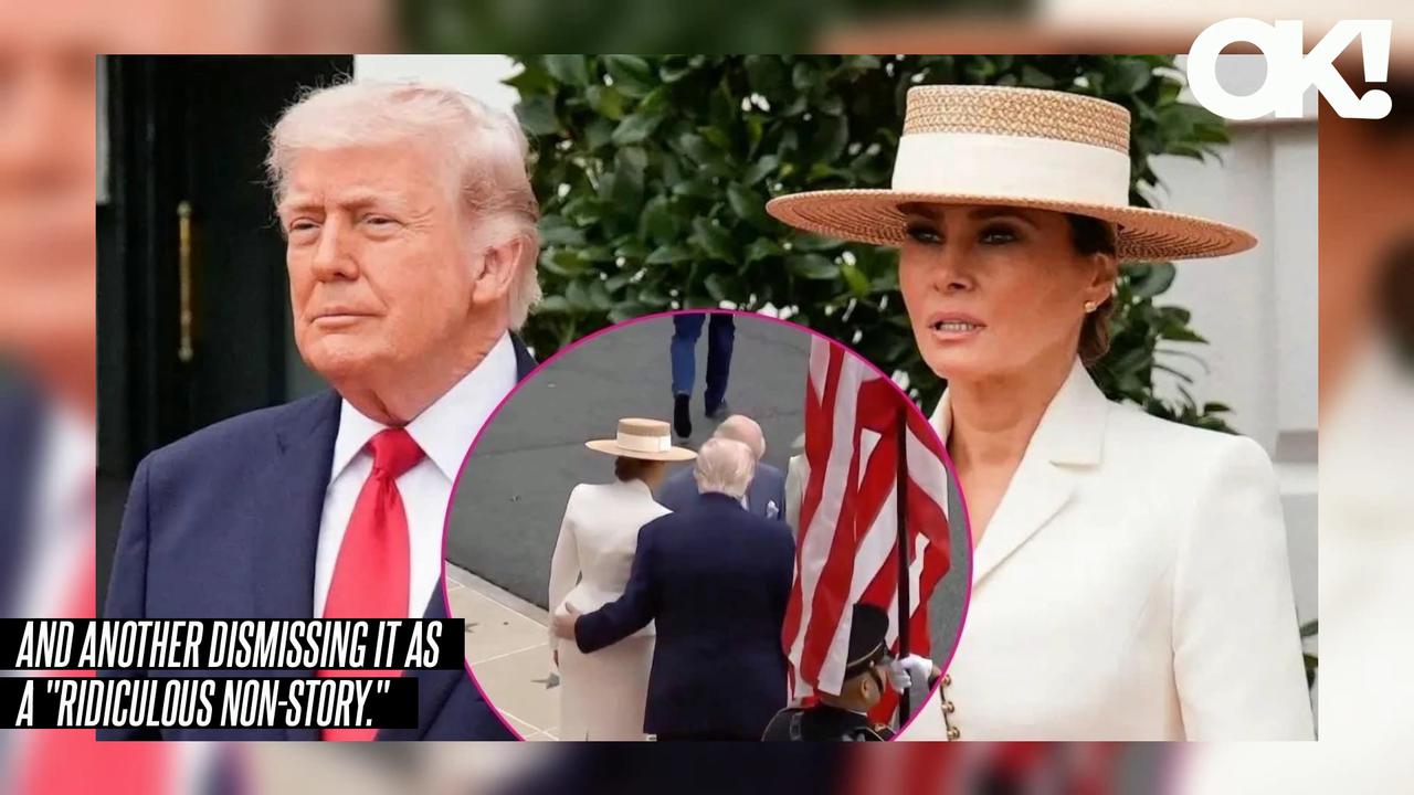 Video thumbnail for Donald Trump Nearly Grabs Melania's Butt While Greeting King Charles in Rare and Awkward PDA Moment: Watch