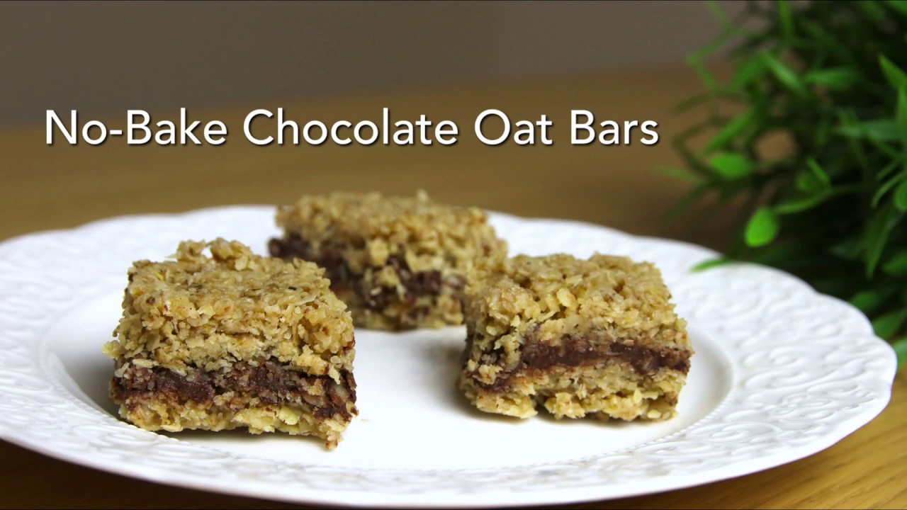 Video thumbnail for Best Easy No Bake Chocolate Oat Bars recipes