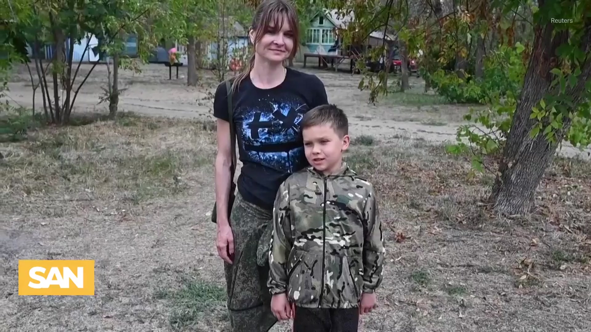 'Video thumbnail for Russian children take part in military training camp: Report'