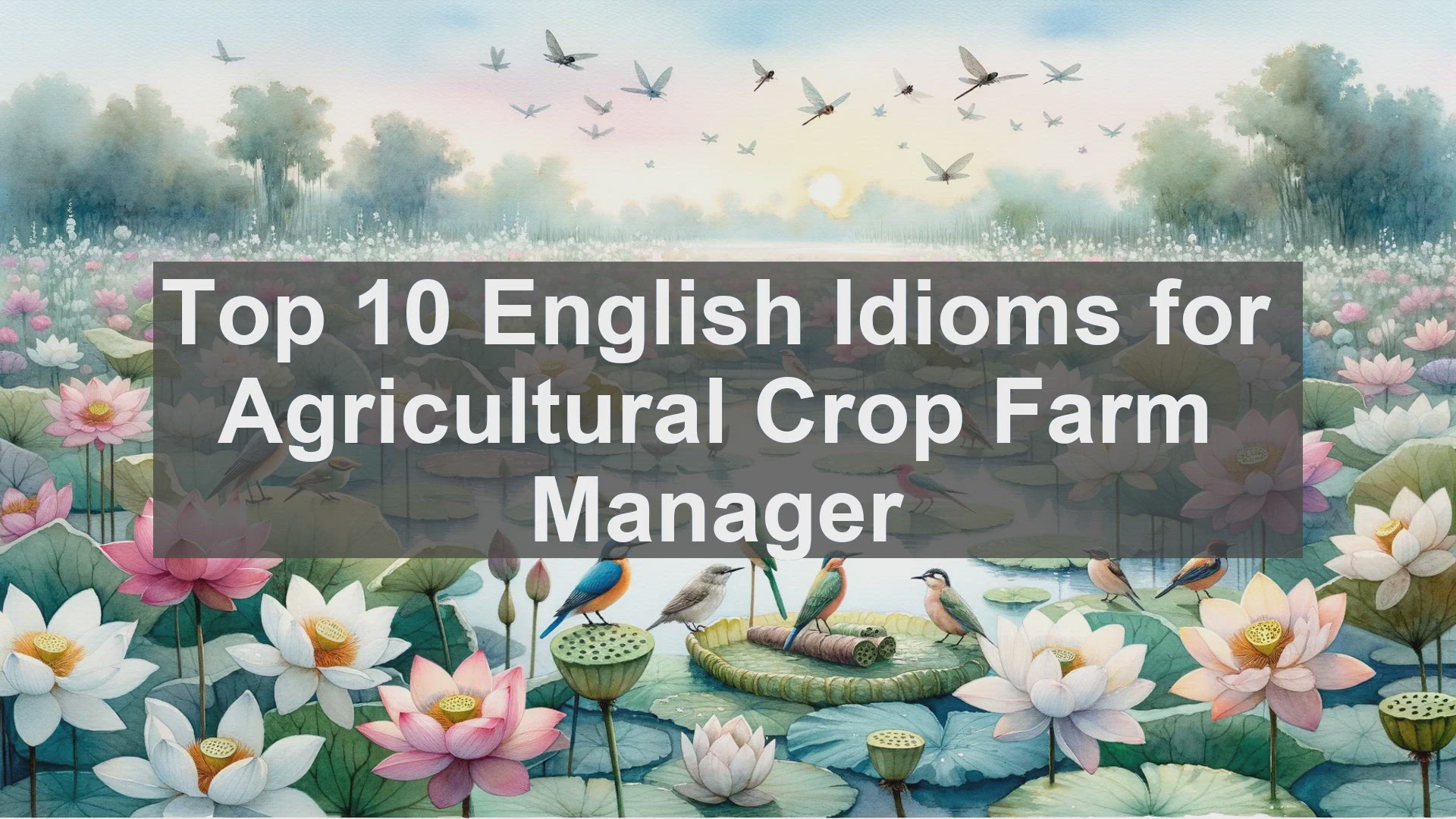 'Video thumbnail for Top 10 English Idioms for Agricultural Crop Farm Manager'