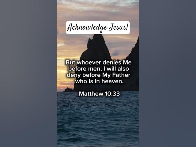 Video thumbnail for Matthew 10:33 forced me to face the hard truth about myself #scripture #christian