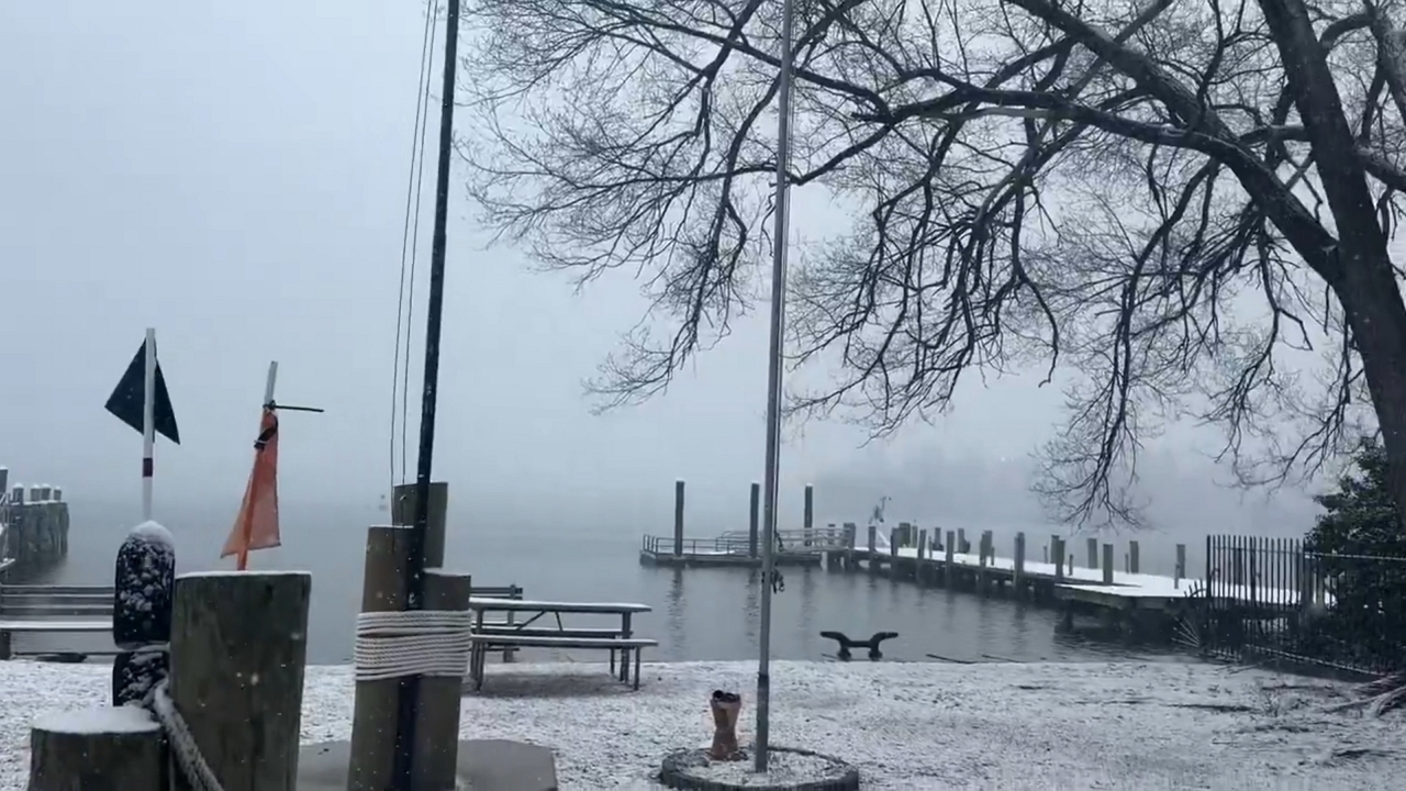 Video thumbnail for Snow Train Glides Through Baltimore's Winter Wonderland