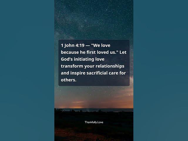 Video thumbnail for 1 John 4:19 — We Love Because He Loved First