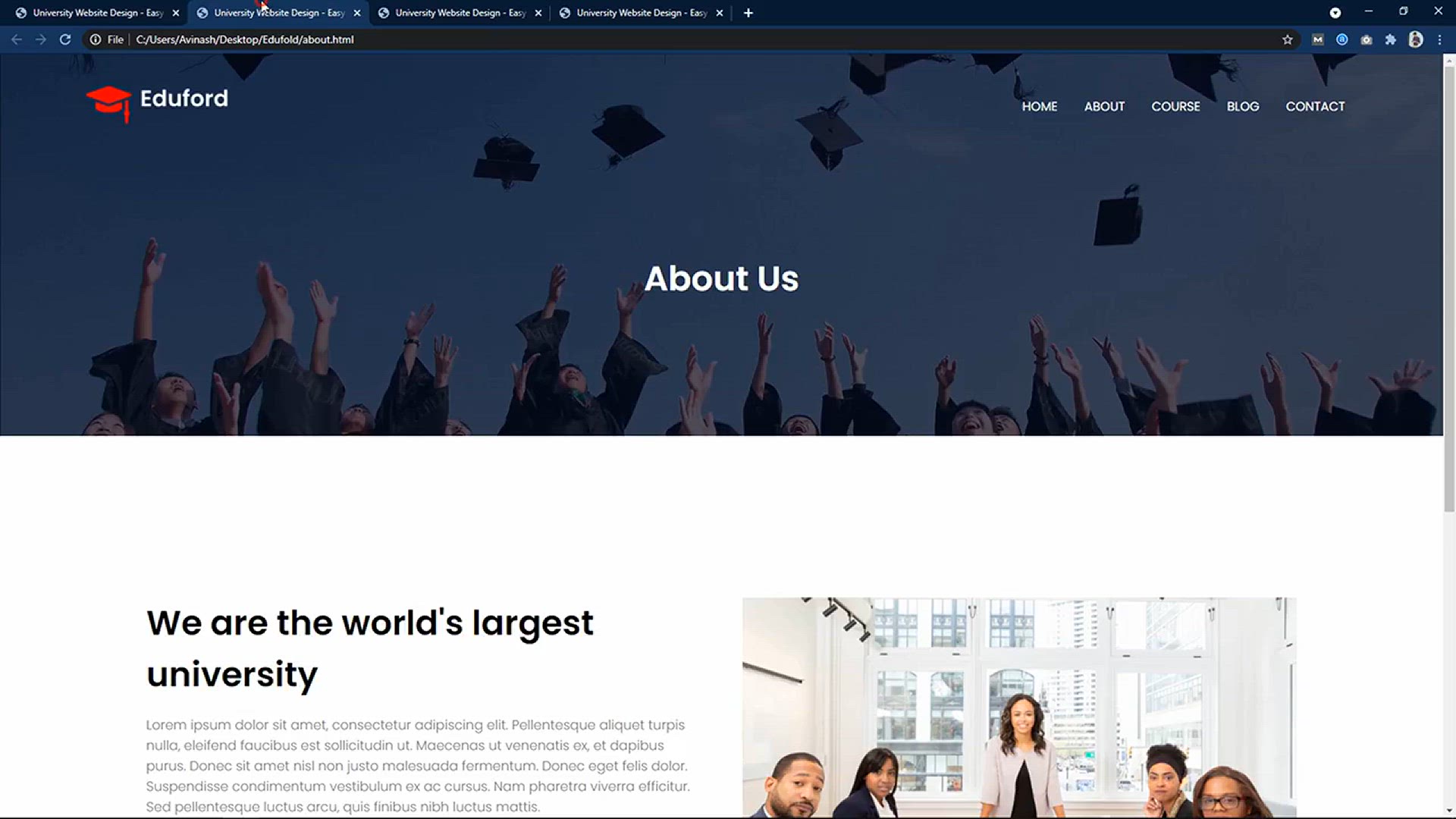 'Video thumbnail for How To Make Website Contact Page Using HTML and CSS _ Educational Institute Website Design'