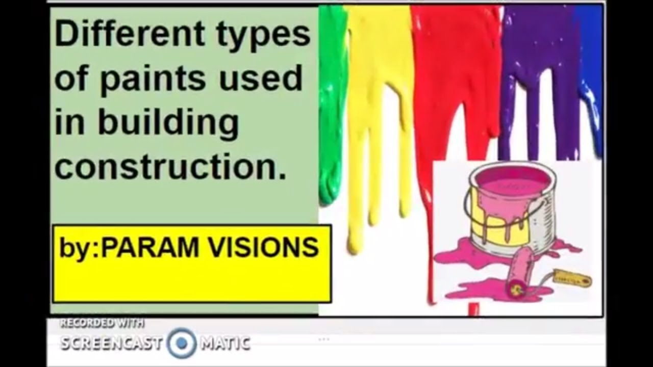 'Video thumbnail for Different types of paints used in buildings/Types of paints'