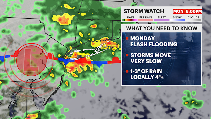 Video thumbnail for STORM WATCH: Flash flood risk expected on Monday