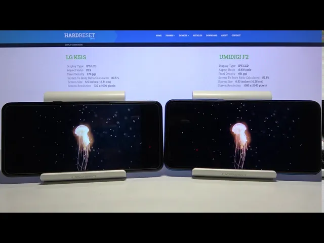 Video thumbnail for UMIDIGI F2 vs LG K51s | Display Comparison
