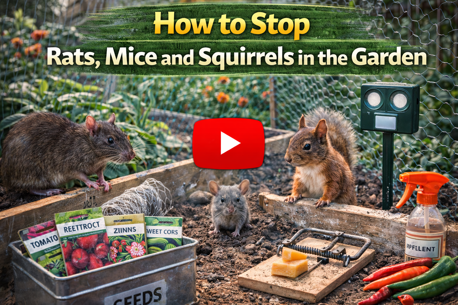 Video thumbnail for How to Stop Rats, Mice and Squirrels in the Garden