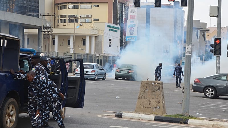 Video thumbnail for Protesters denounce insecurity as police disperse march in Abuja