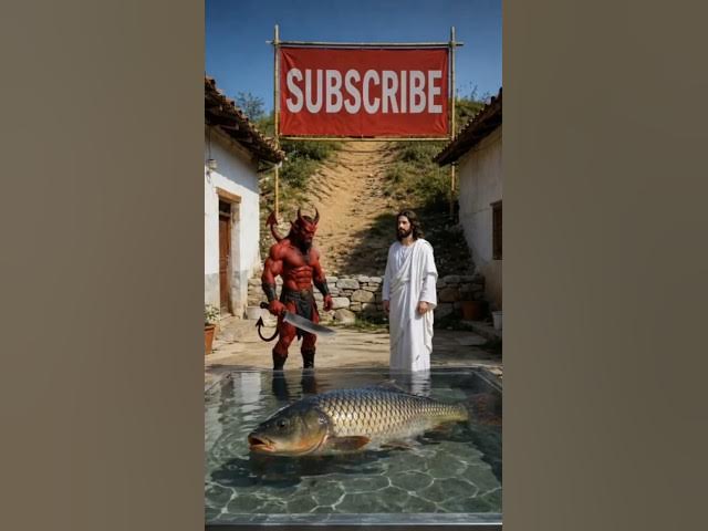 Video thumbnail for Jesus saved the fish☺️ #amen #jesus #oraçãoforte #oraçaodamanhã #oraçãodanoite #oraçãododia #shorts