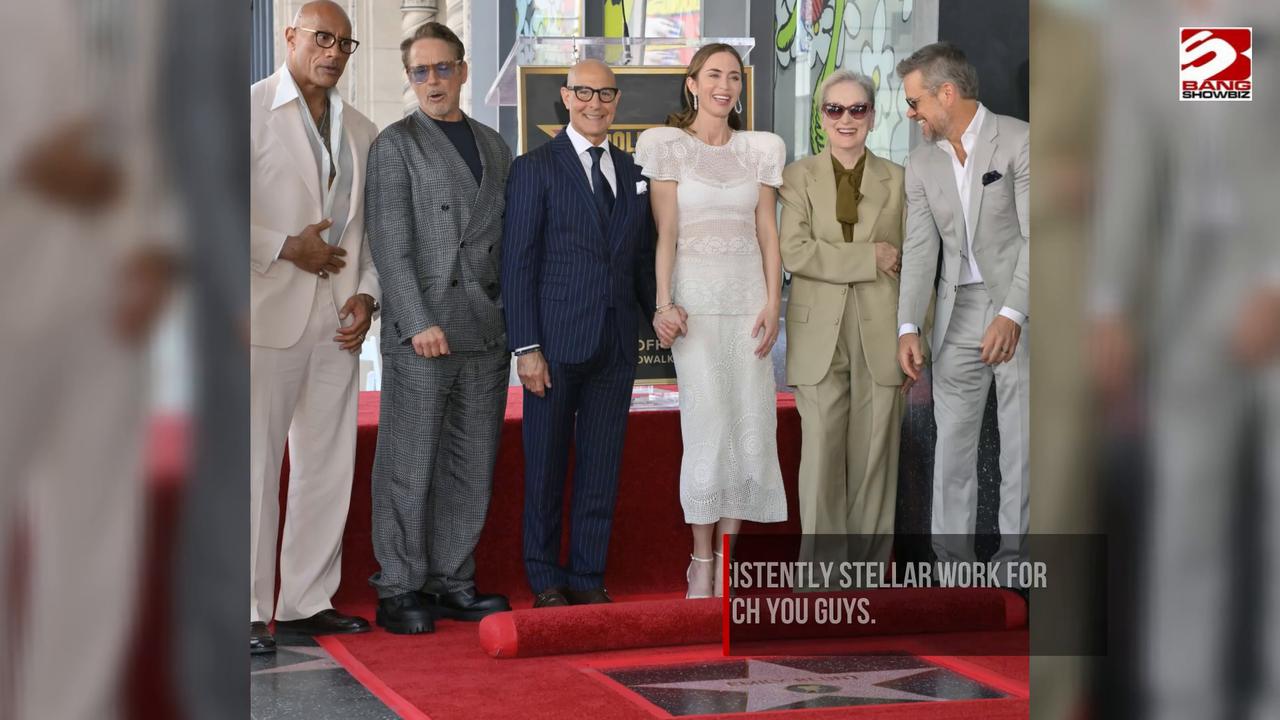 Video thumbnail for Emily Blunt and Stanley Tucci receive stars on the Hollywood Walk of Fame