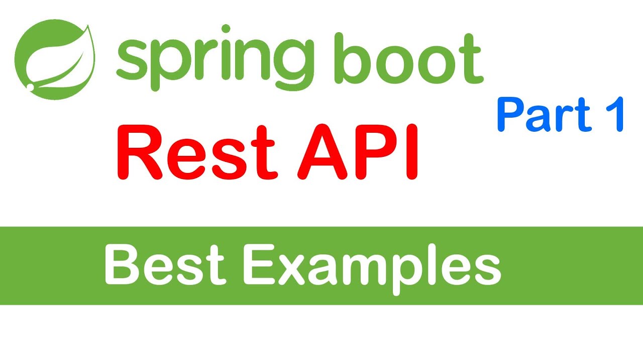 Video thumbnail for REST API tutorial in Spring boot  Part 1