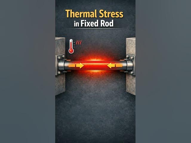 Video thumbnail for Thermal stress occurs when expansion is restricted. Fixed rods build stress on heating!