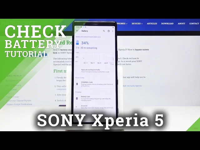 Video thumbnail for How to Locate Battery Percentage in SONY Xperia 5 – Show Battery Level
