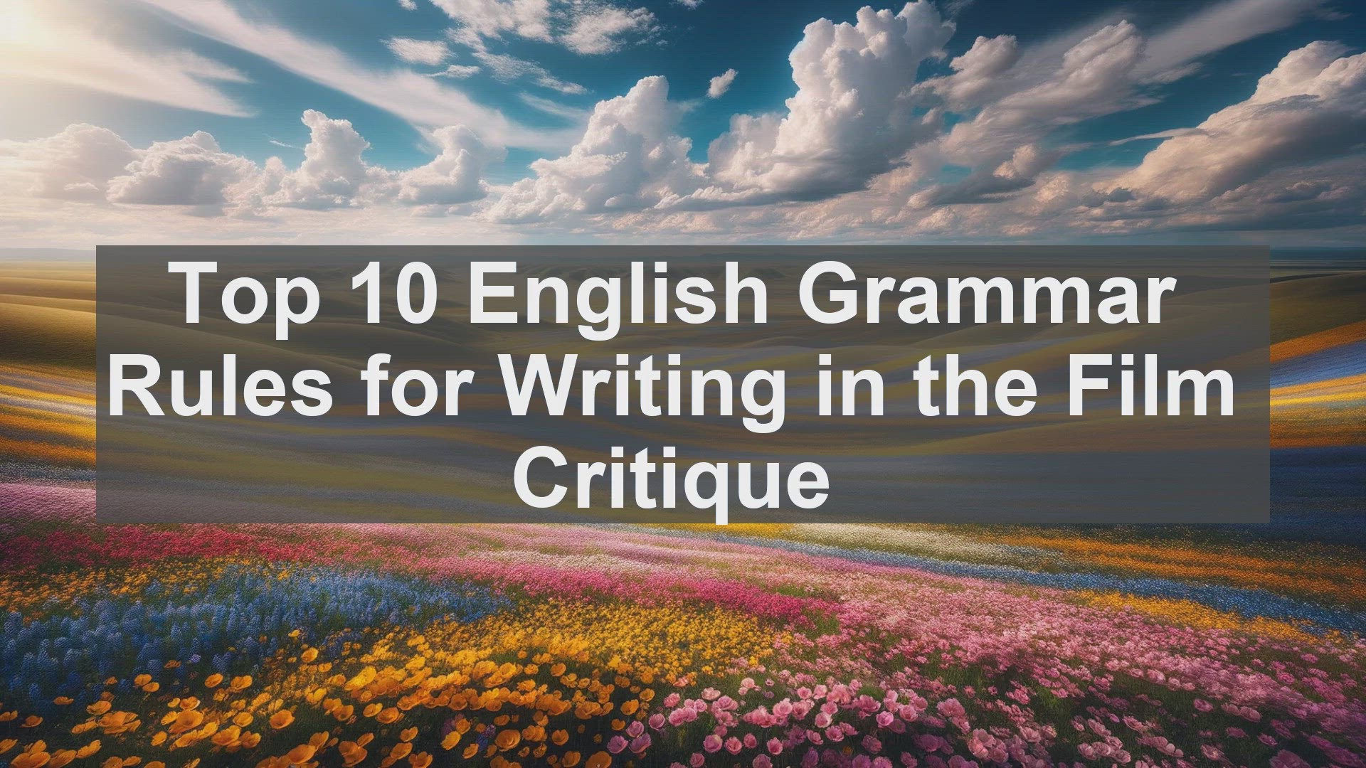 'Video thumbnail for Top 10 English Grammar Rules for Writing in the Film Critique'