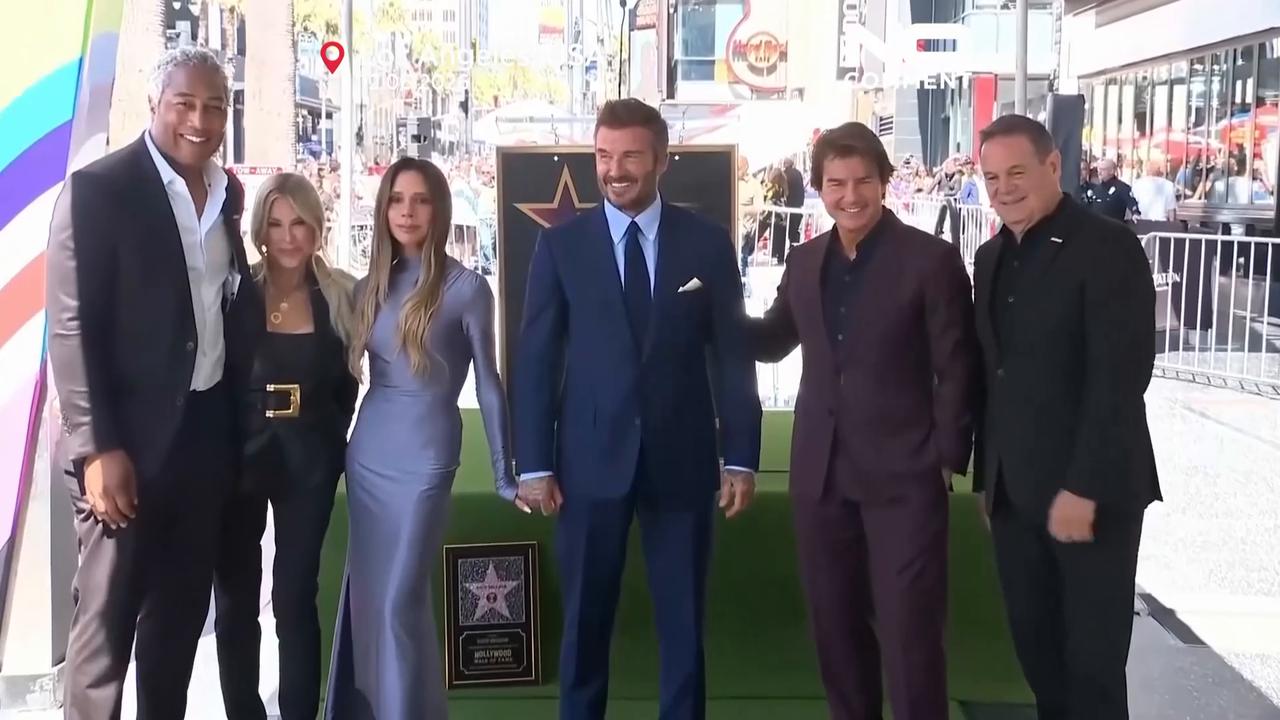 Video thumbnail for David Beckham receives star on the Hollywood Walk of Fame