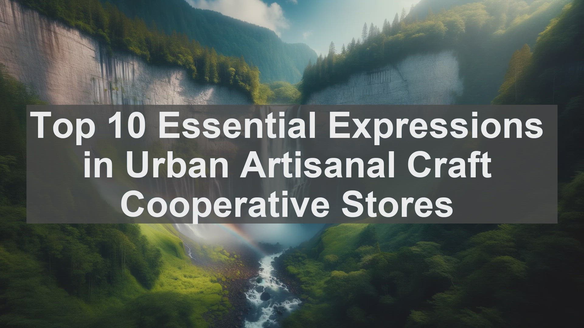 'Video thumbnail for Top 10 Essential Expressions in Urban Artisanal Craft Cooperative Stores'