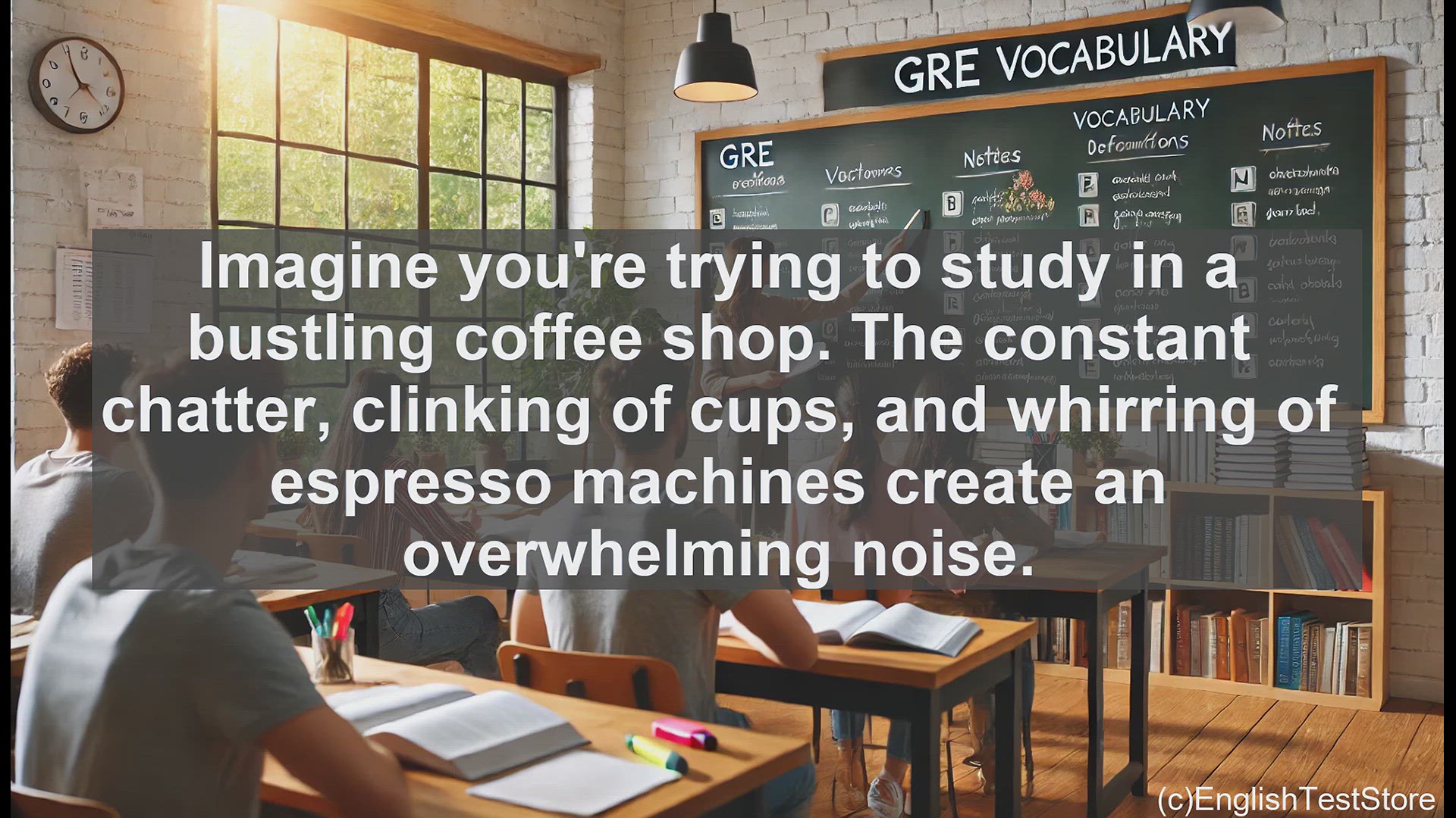 'Video thumbnail for GRE Vocabulary Lesson: Navigating the Cacophony - Understanding the Meaning of 'Din''
