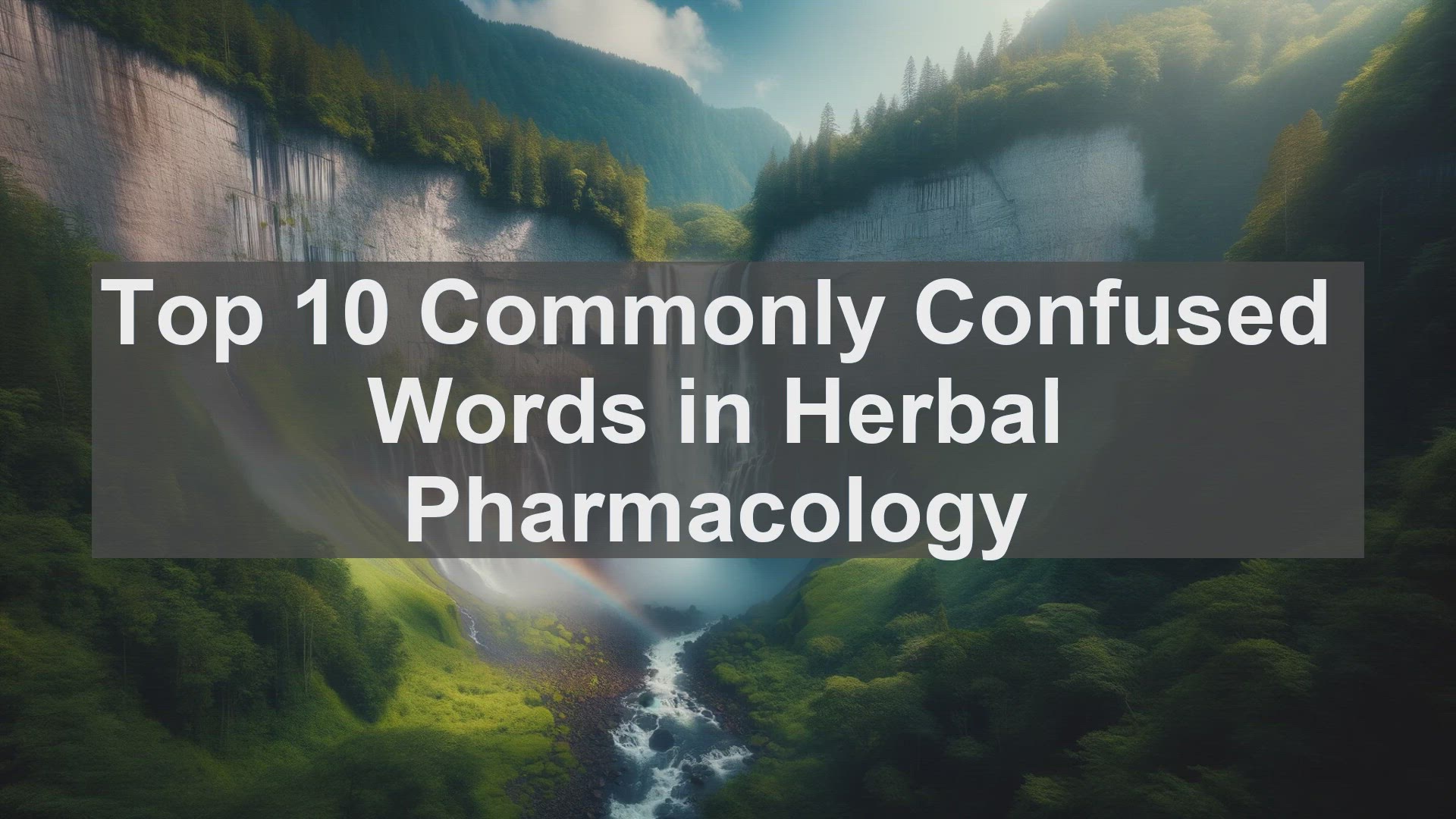 'Video thumbnail for Top 10 Commonly Confused Words in Herbal Pharmacology'