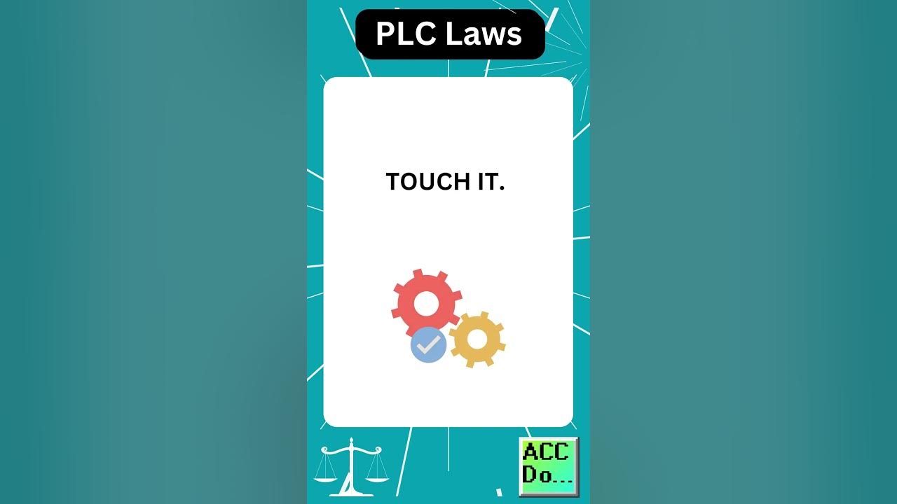 'Video thumbnail for PLC Laws #35 - IF THE PROGRAM ALREADY WORKS PROPERLY, DON'T...'