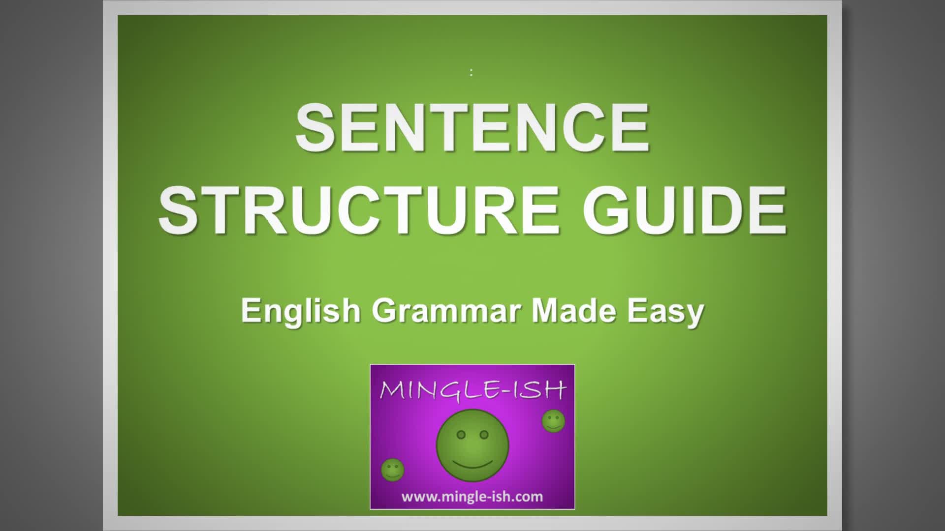 Video thumbnail for Sentence Structure Guide: English Grammar Made Easy