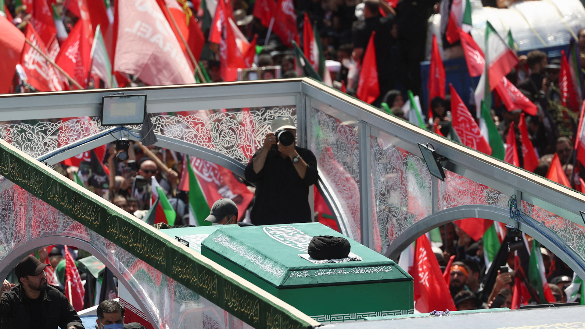 Video thumbnail for Khamenei’s funeral procession moves through Tehran