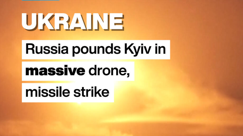 Video thumbnail for Ukraine: Russia pounds Kyiv in massive drone, missile strike