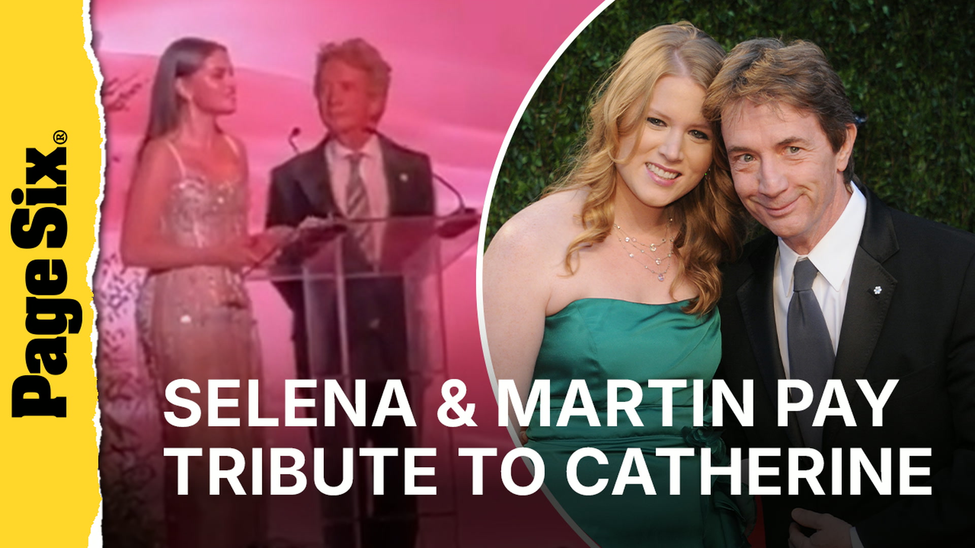 Video thumbnail for Tearful Selena Gomez, Martin Short pay tribute to his late daughter Katherine with award at Rare Impact Fund Gala