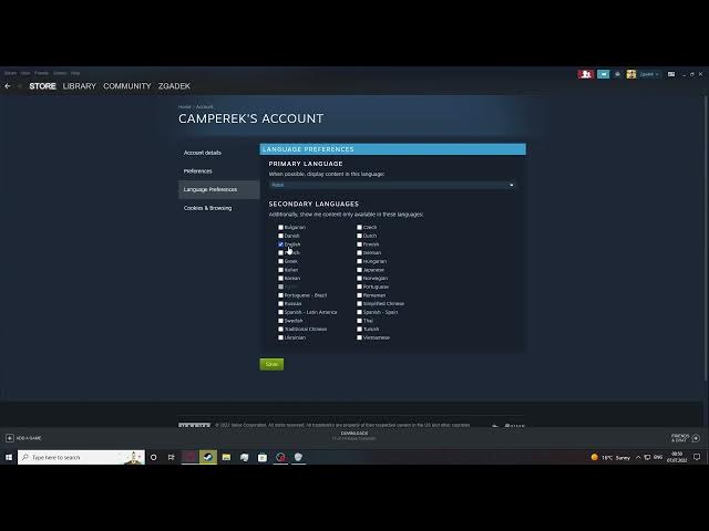 Video thumbnail for Steam 2022 - How To Change Store Language Preference