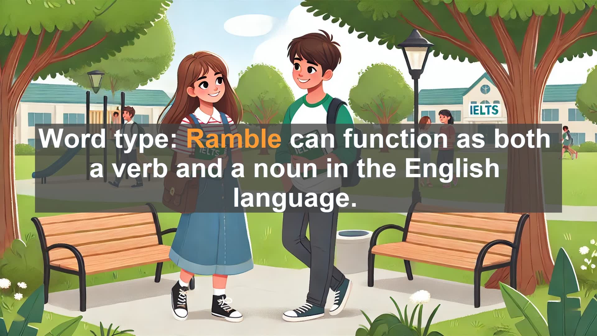 'Video thumbnail for 2000 Must Know IELTS 9.0 Vocabulary - Ramble: A Word for Wandering Walks and Winding Words'