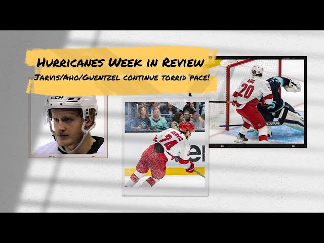 Video thumbnail for Carolina Hurricanes Week in Review - Jarvis-Aho-Guentzel Continue Torrid Pace