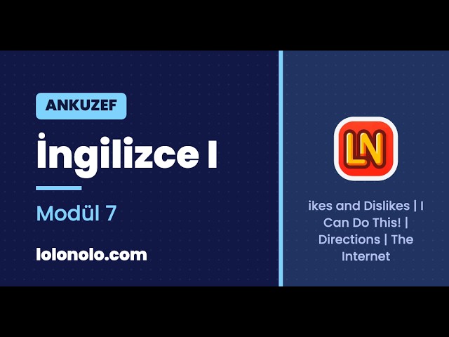 Video thumbnail for Ankuzef İngilizce I Modül 7 Deneme Sınavı
