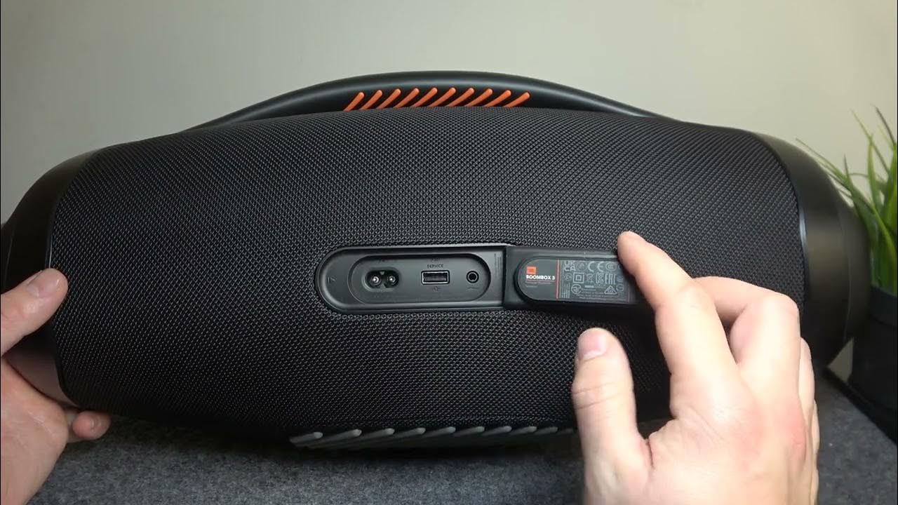 Video thumbnail for How to Find a Power Outlet for Phone Charging on JBL Boombox 3 Speaker