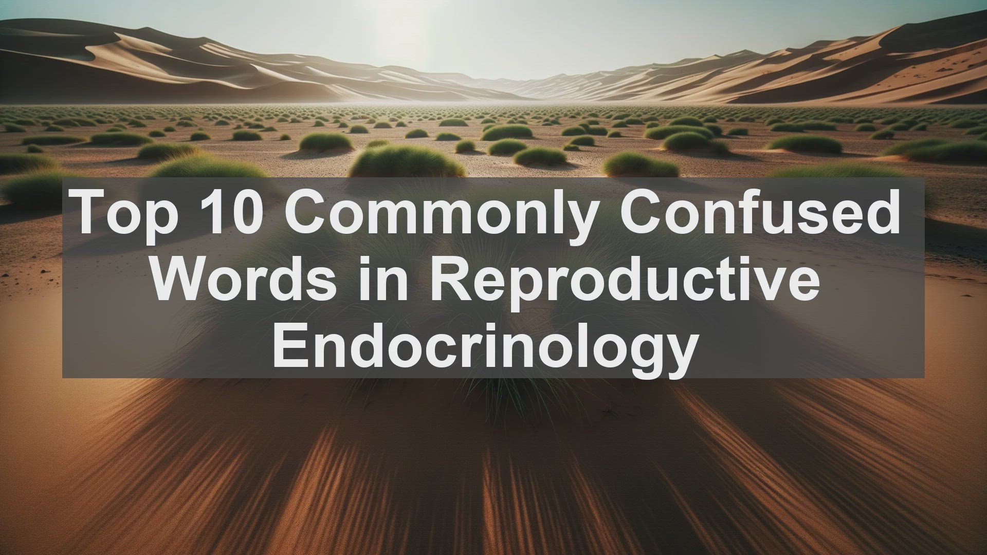 'Video thumbnail for Top 10 Commonly Confused Words in Reproductive Endocrinology'