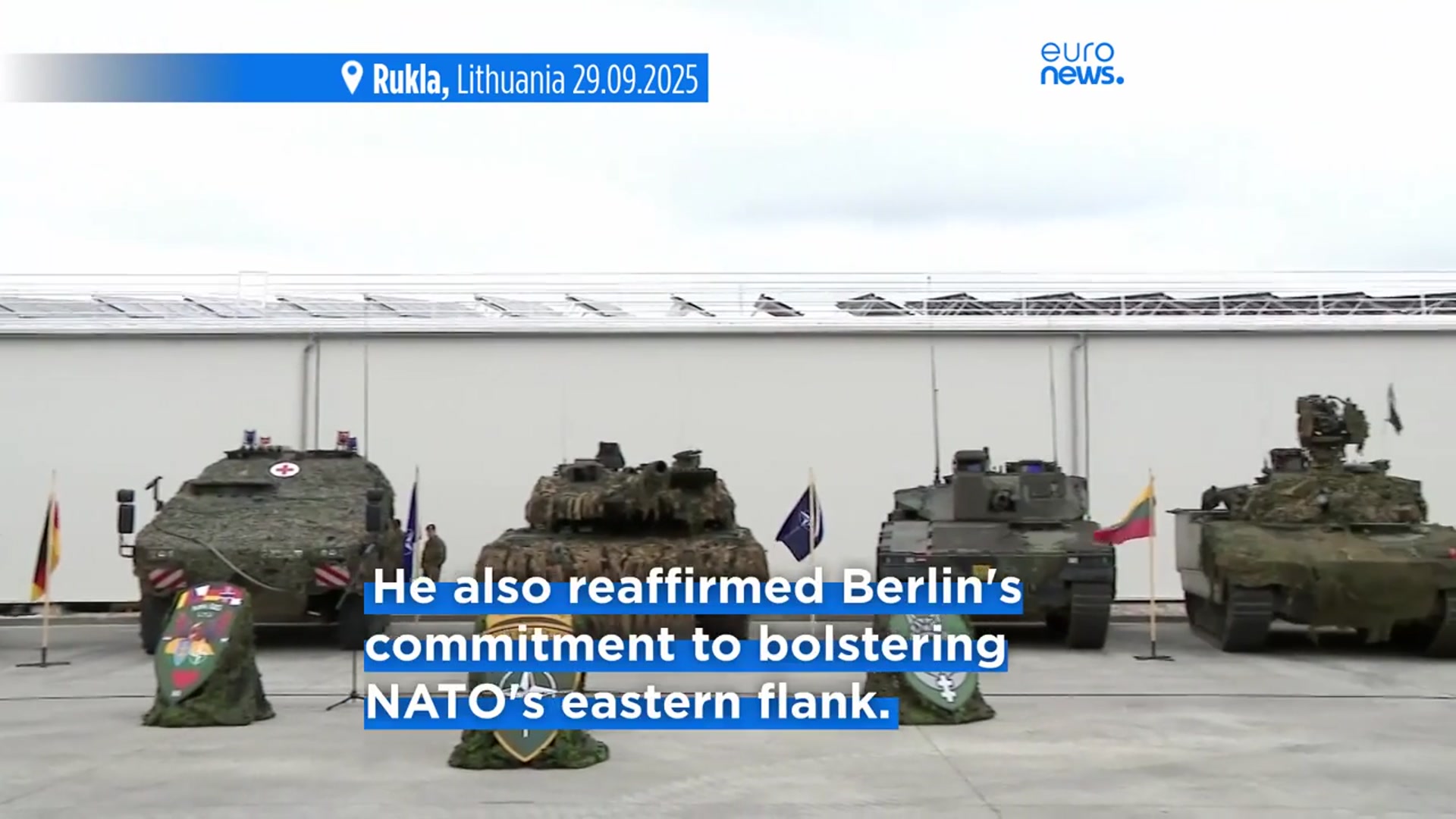 'Video thumbnail for German defence minister condemns Russian drone incursions over NATO countries'