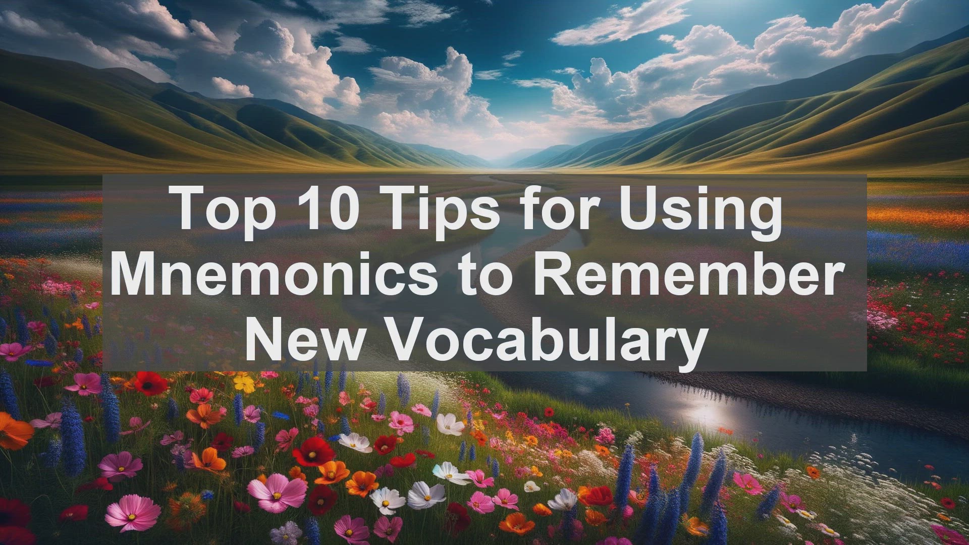 'Video thumbnail for Top 10 Tips for Using Mnemonics to Remember New Vocabulary'