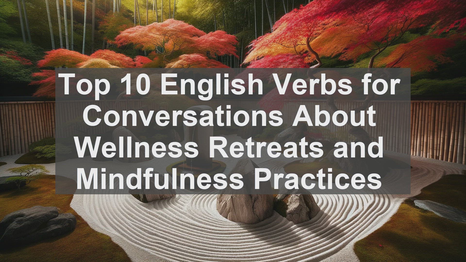 'Video thumbnail for Top 10 English Verbs for Conversations About Wellness Retreats and Mindfulness Practices'