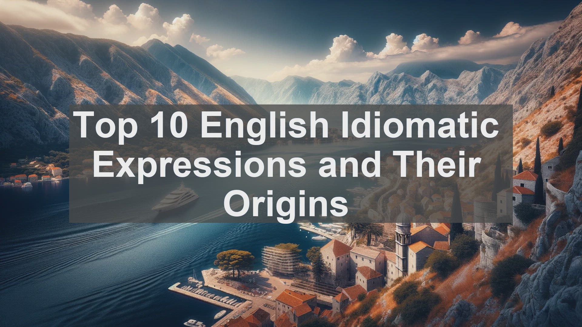 'Video thumbnail for Top 10 English Idiomatic Expressions and Their Origins'