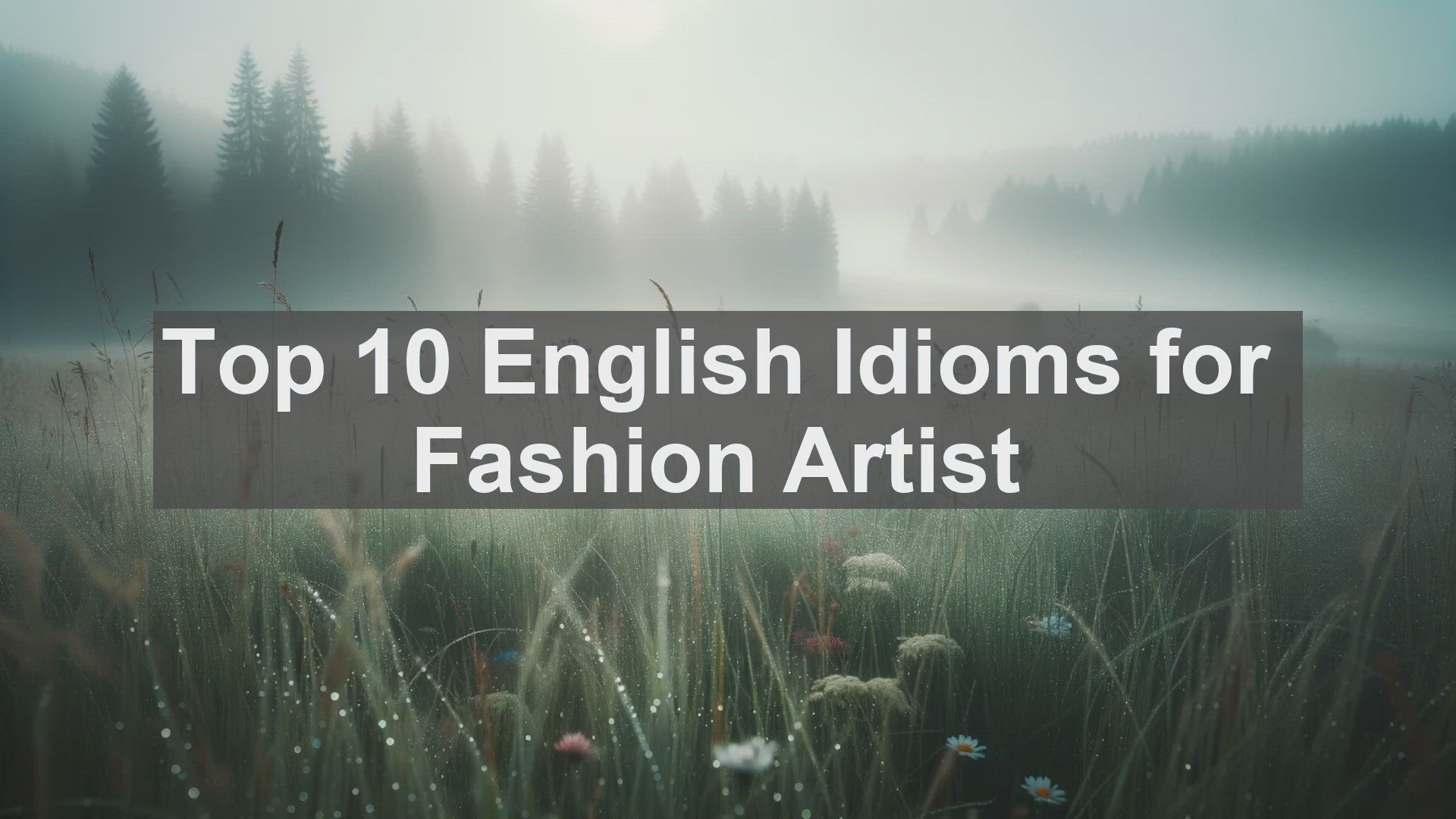 'Video thumbnail for Top 10 English Idioms for Fashion Artist'