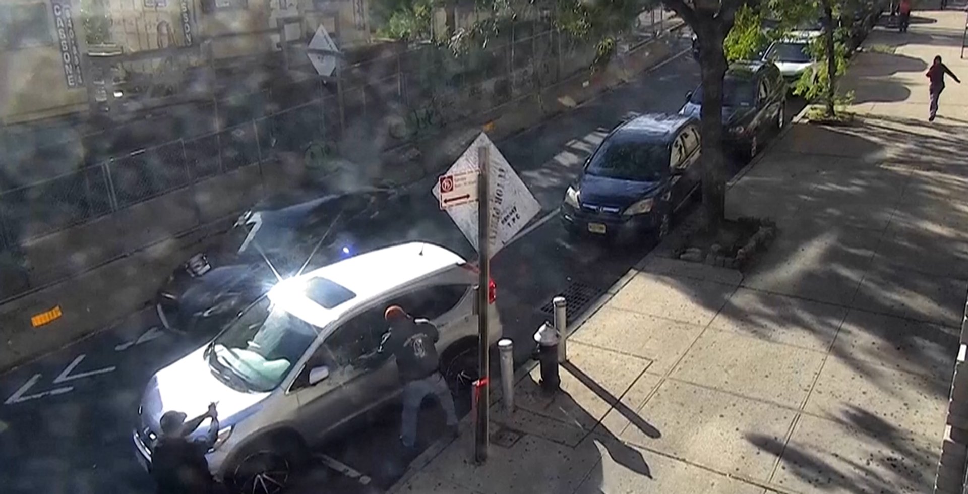 Video thumbnail for CCTV footage shows ICE shooting in New York