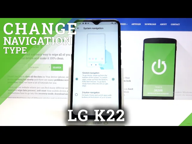 Video thumbnail for How to Change Navigation Buttons to Gestures in LG K22 – Find Gestures Option