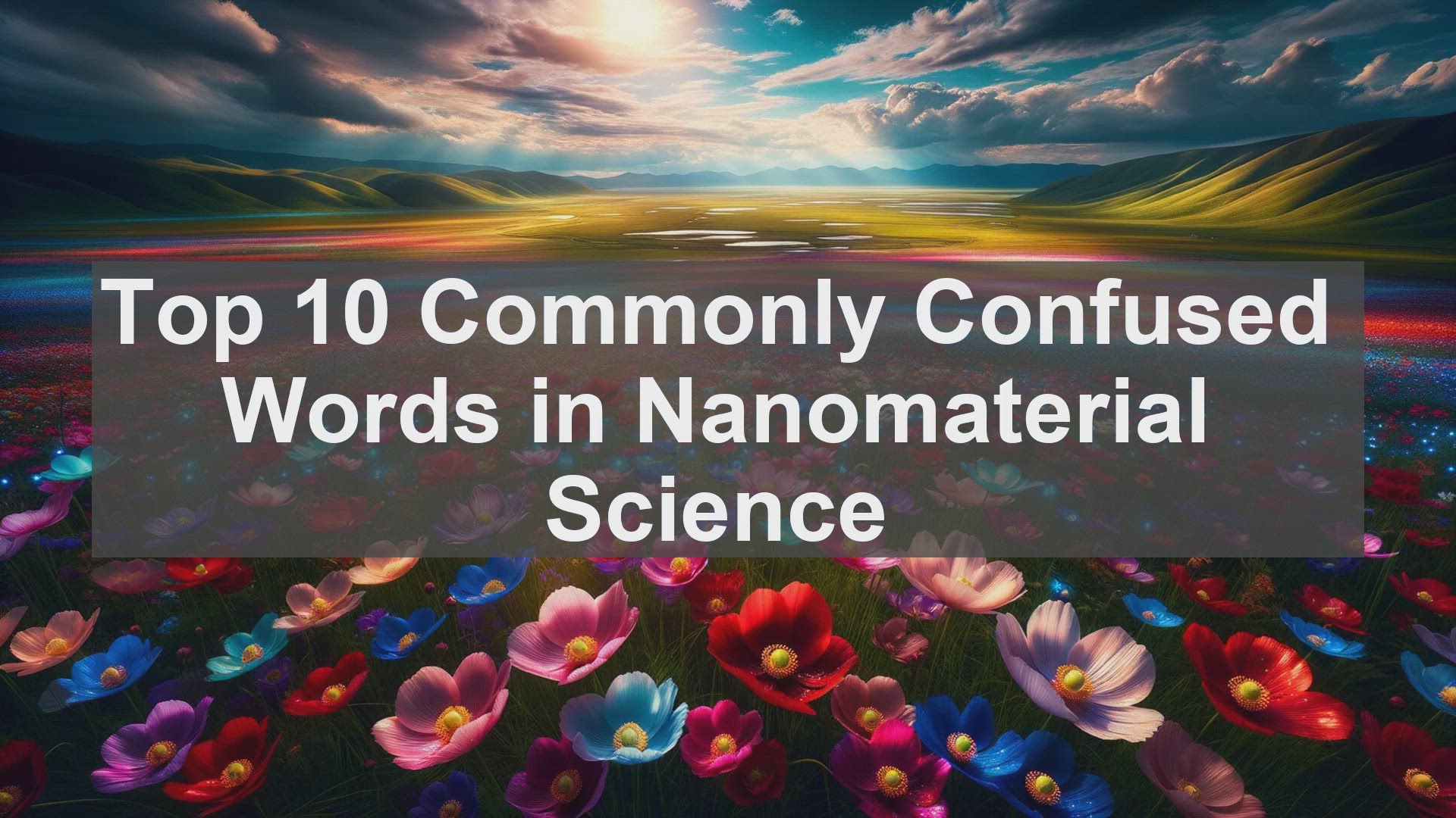 'Video thumbnail for Top 10 Commonly Confused Words in Nanomaterial Science'