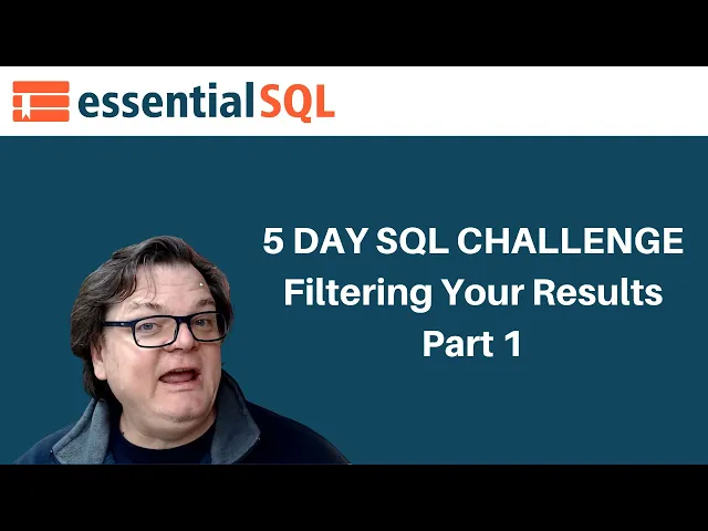 Video thumbnail for Use SQL Where to Filter Results Part 1- Essential SQL Challenge – Interactive Tutorial