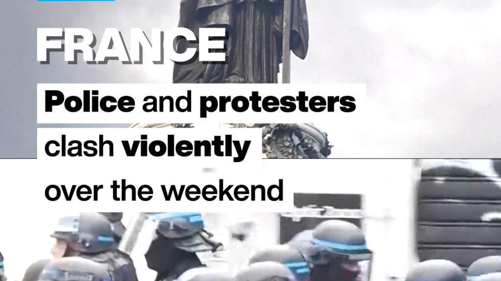 Video thumbnail for France: Police and protesters clash violently over the weekend